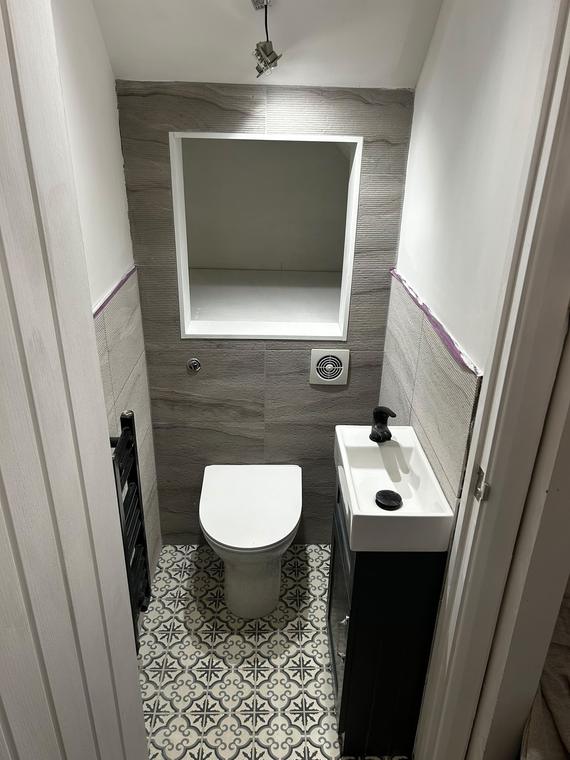 Downstairs WC Refit, Mayals, photo 7